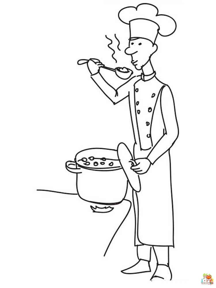 cooking coloring pages printable free