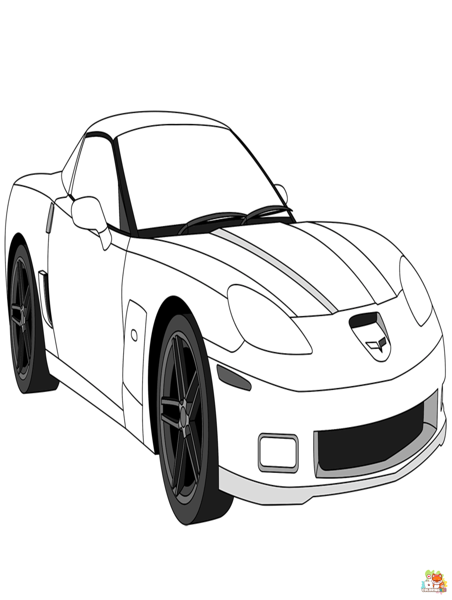corvette coloring pages printable free