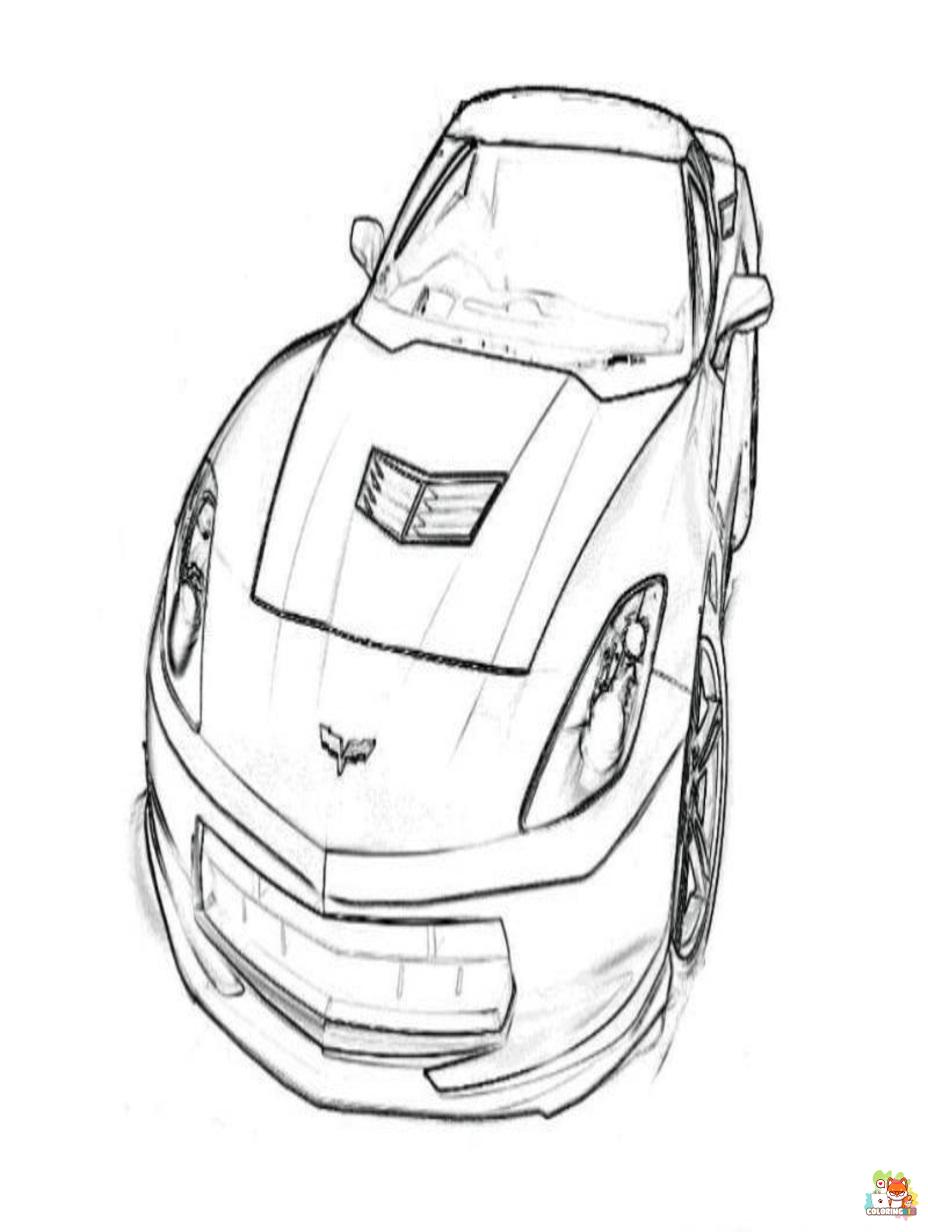 corvette coloring pages to print