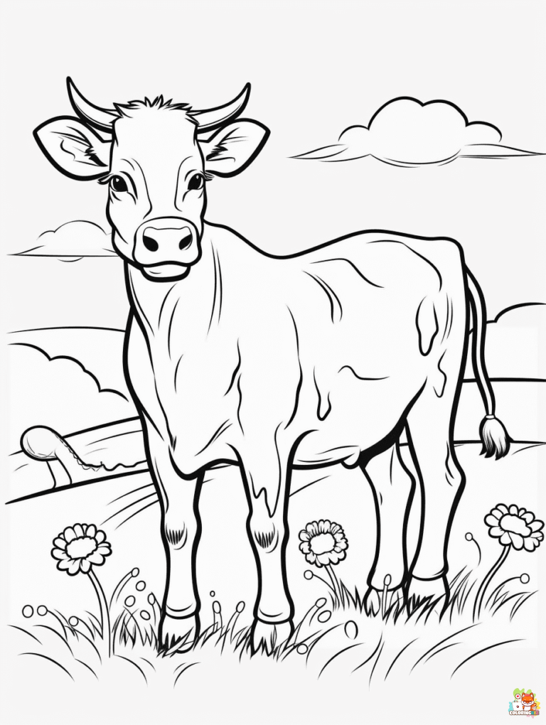 cow coloring pages free
