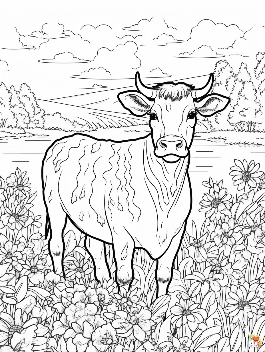 cow coloring pages to print