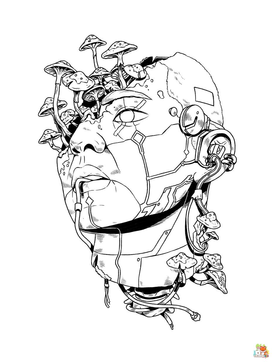 cyberpunk coloring pages to print