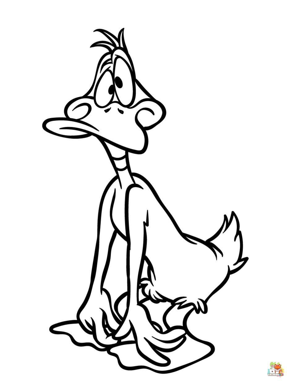 daffy duck looney tunes coloring pages printable free