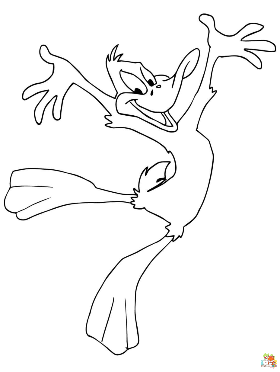 daffy duck looney tunes coloring pages to print