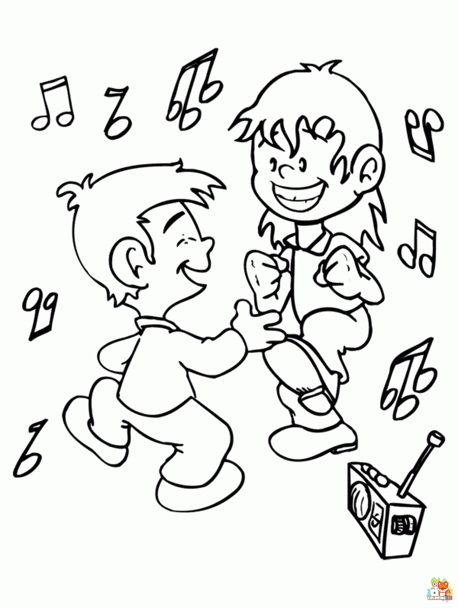 dance coloring pages 1