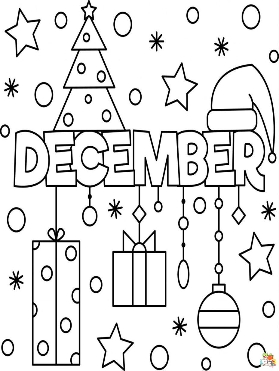 december coloring pages printable free