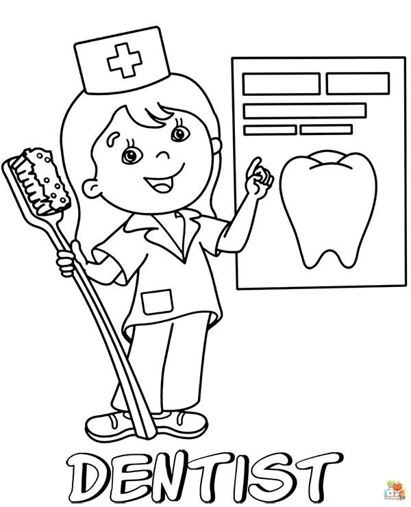 dentist coloring pages free