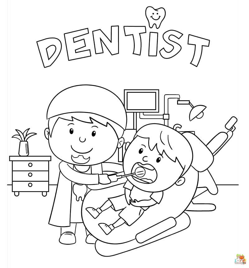 dentist coloring pages printable free