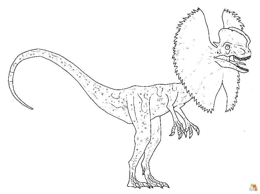 dilophosaurus coloring pages 1 1