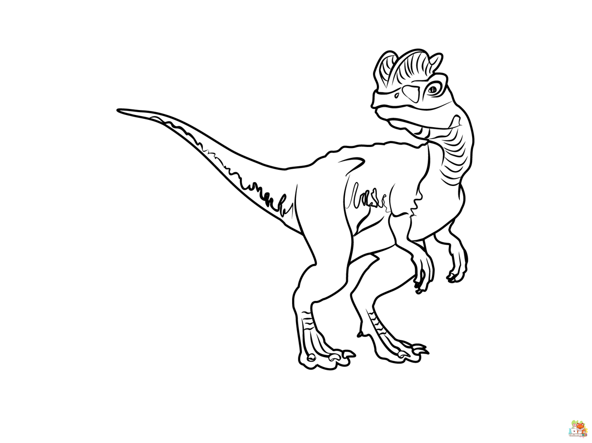 dilophosaurus coloring pages 2 1