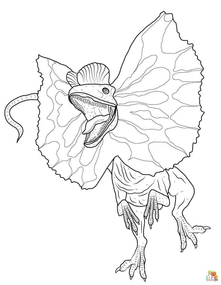 dilophosaurus coloring pages 3 1