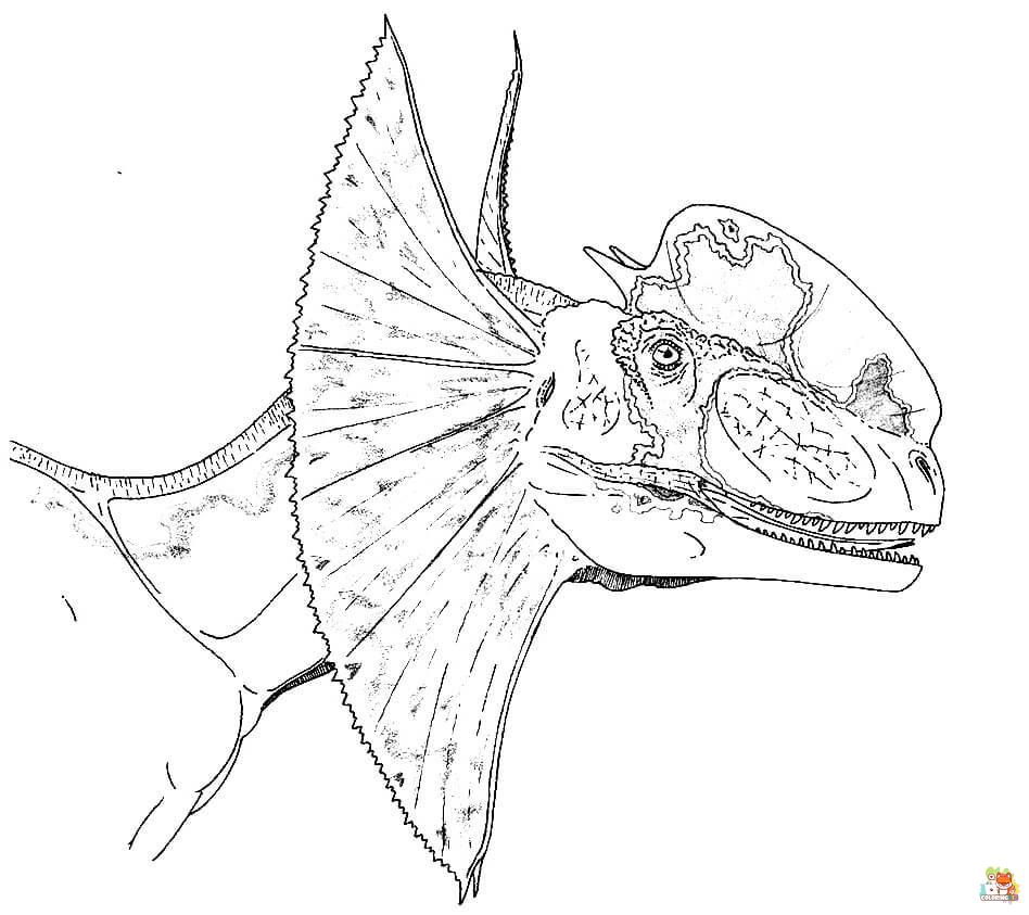 dilophosaurus coloring pages 4 1