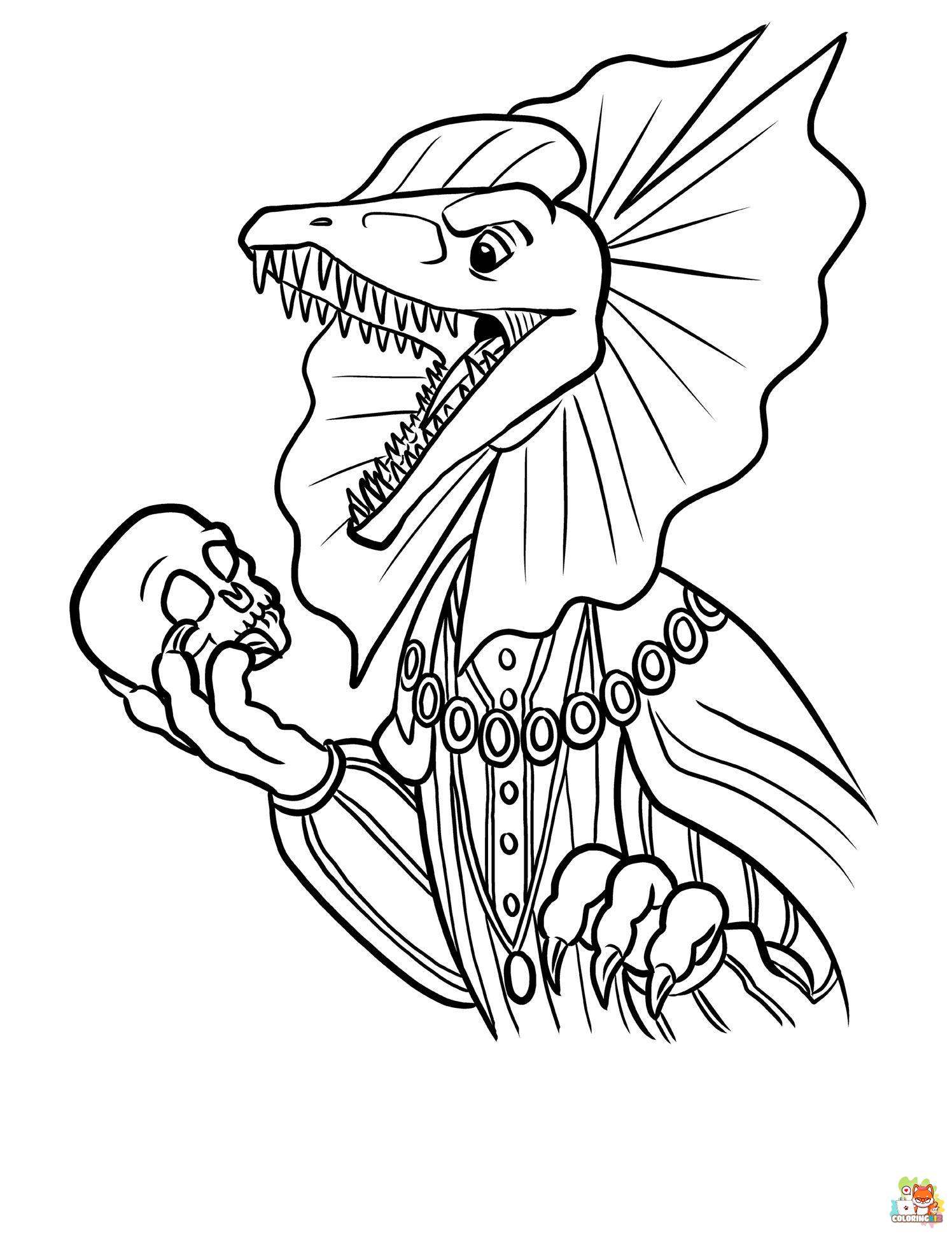 dilophosaurus coloring pages 6 1