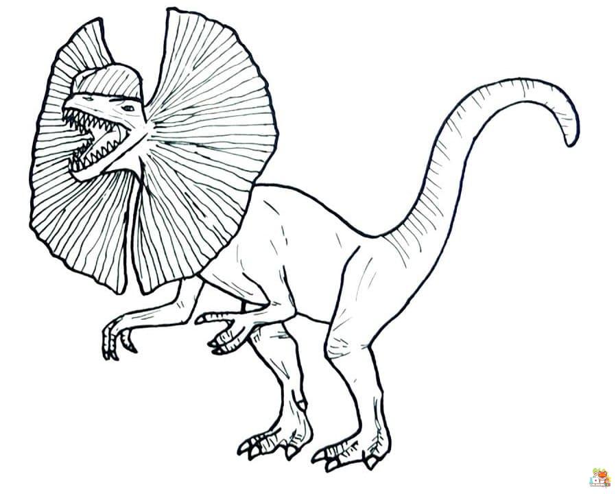 dilophosaurus coloring pages printable free 1