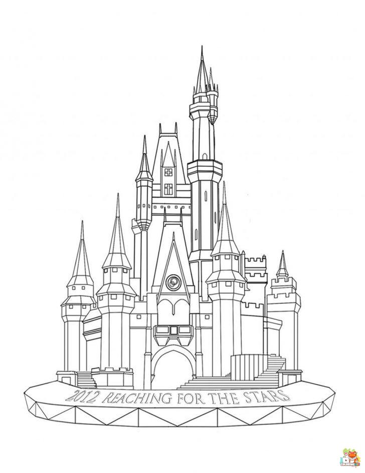 disney castle coloring pages printable free