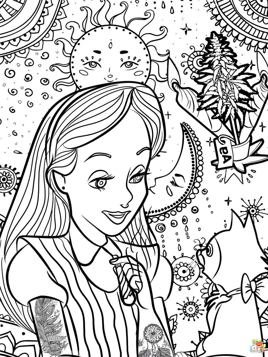 disney stoner coloring pages printable free