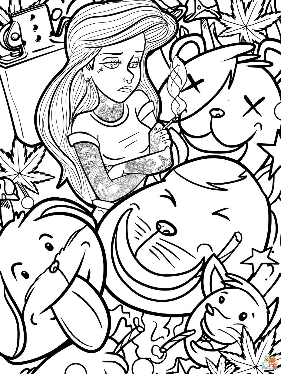 disney stoner coloring pages printable