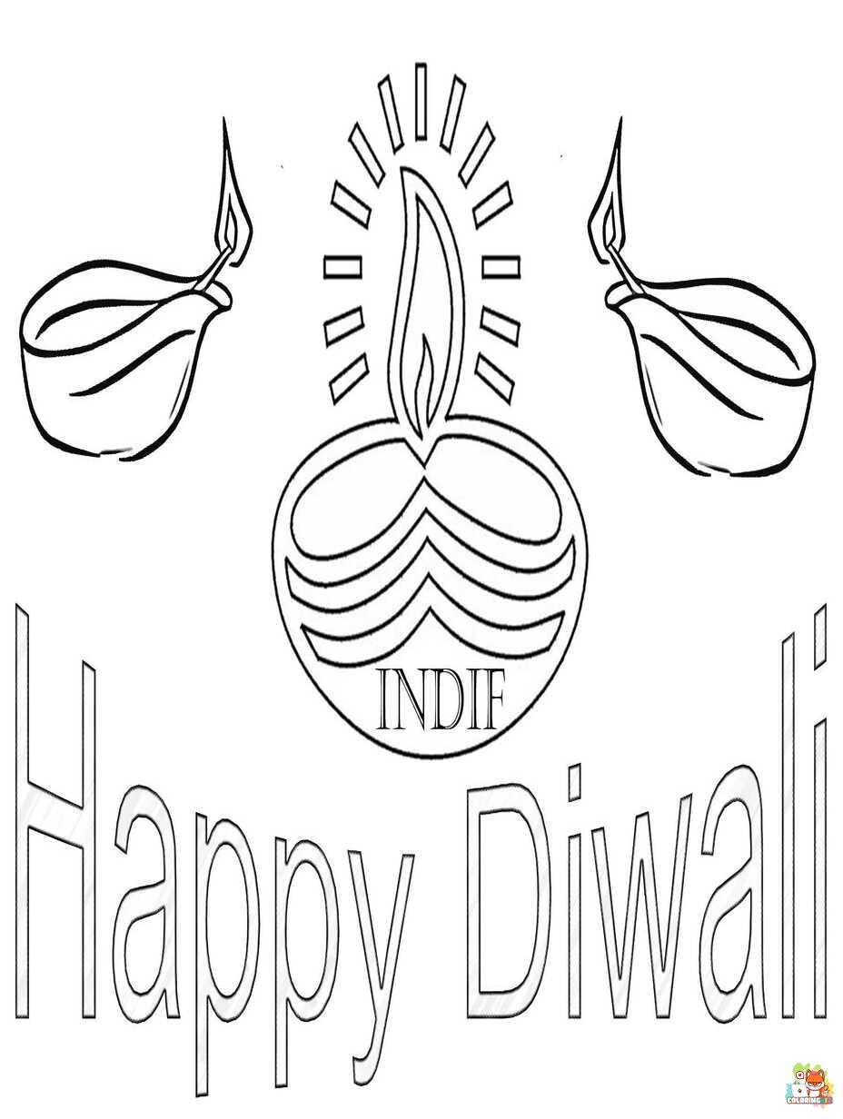 diwali coloring pages 1