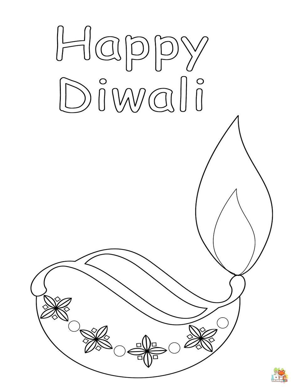 diwali coloring pages 2