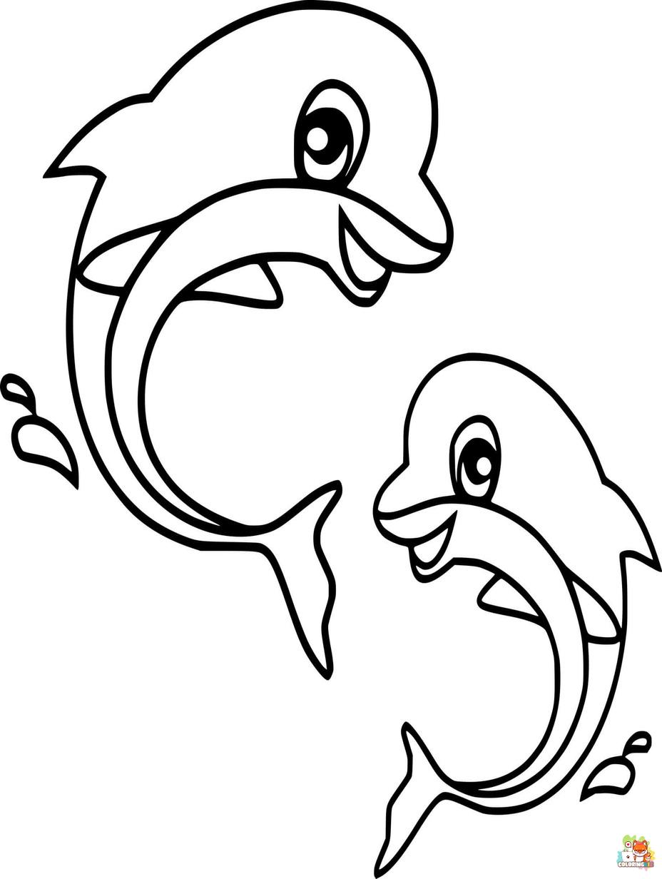 dolphins coloring pages 3