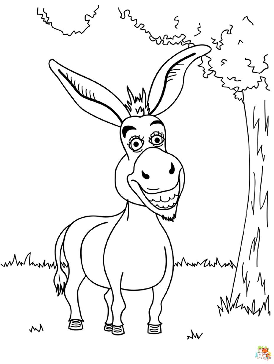 donkey coloring pages 2