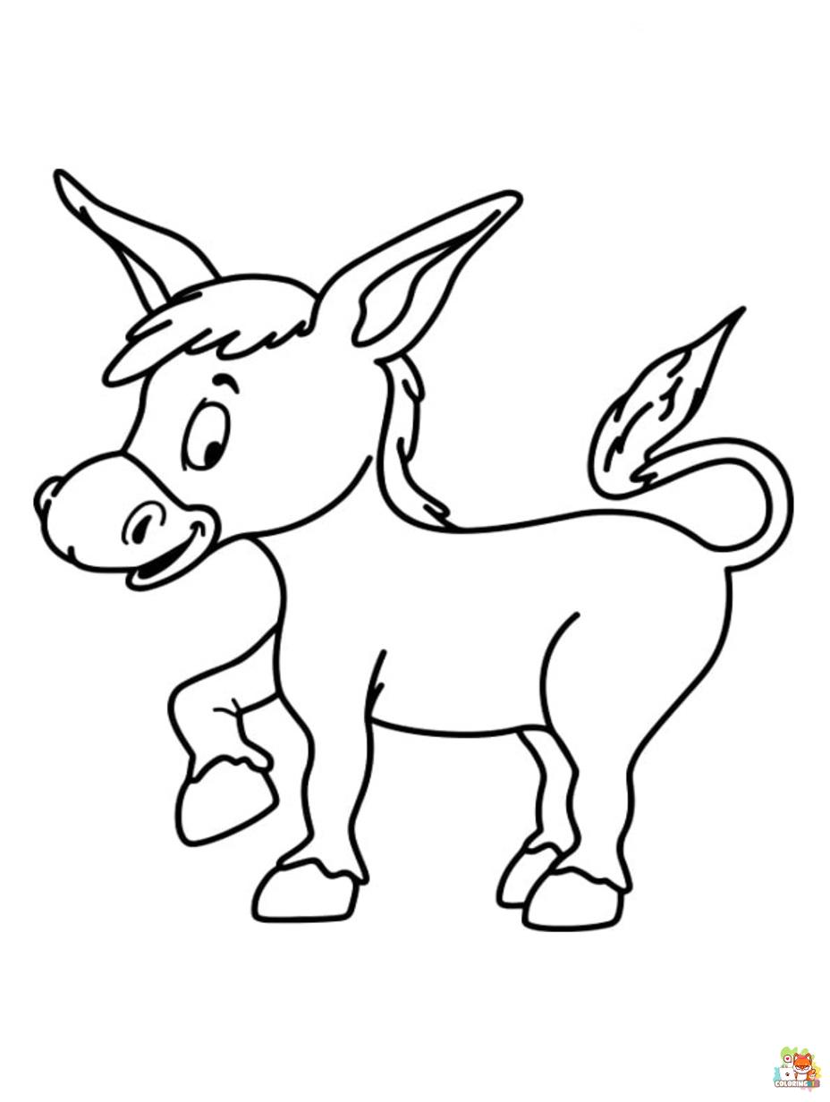 donkey coloring pages 5