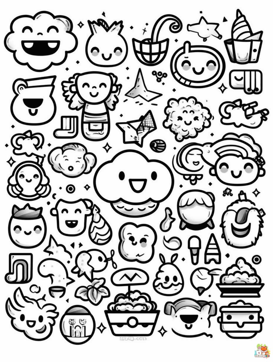 doodle coloring pages 1