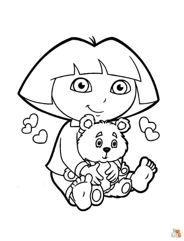 dora coloring pages free