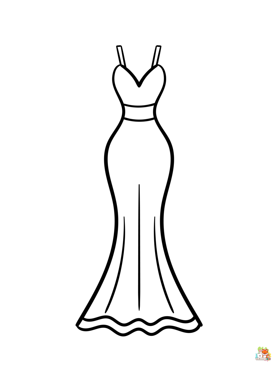 dress coloring pages 1