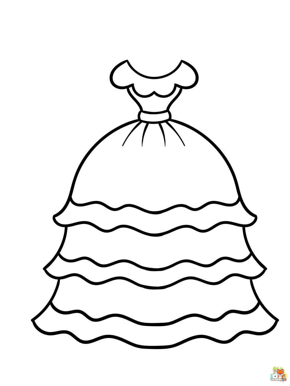 dress coloring pages 5