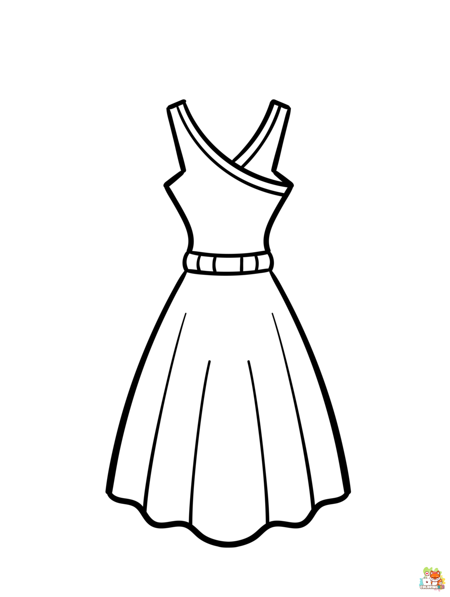 dress coloring pages printable