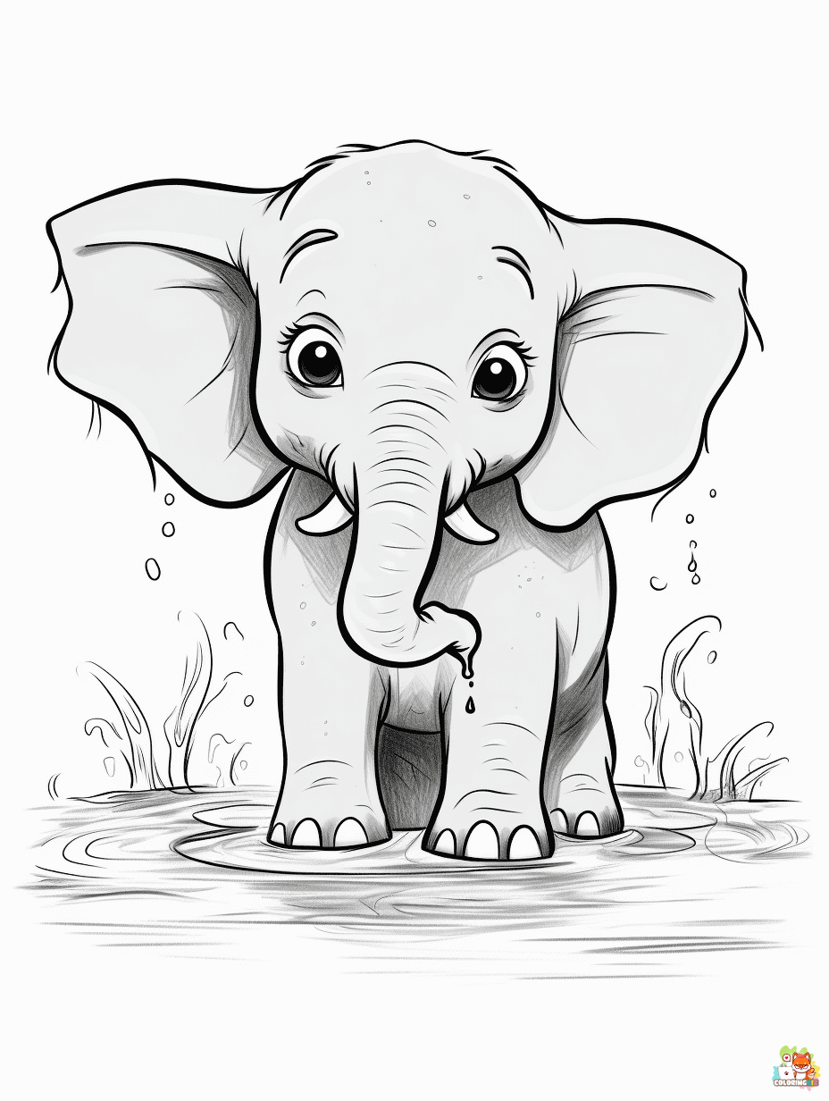 elephant coloring pages 1