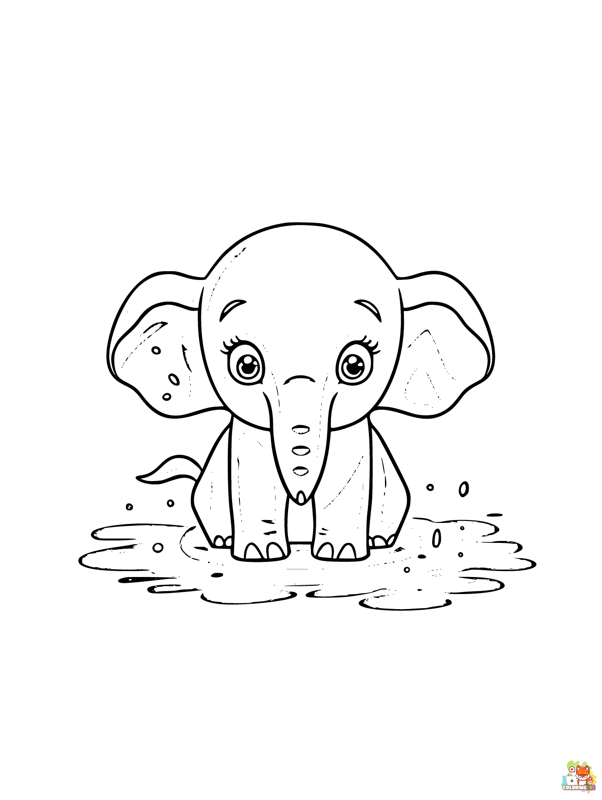 elephant coloring pages 2