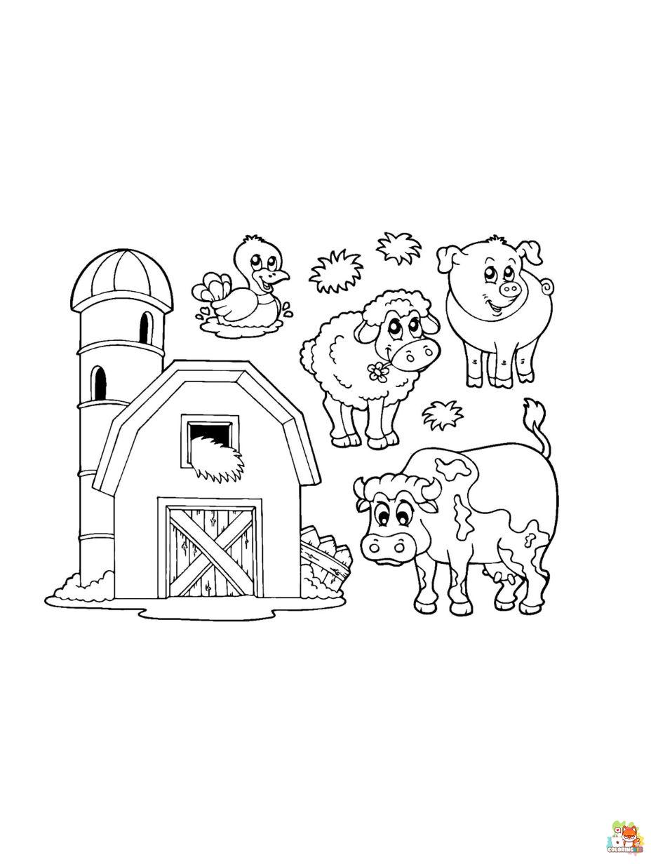 farm animal coloring pages free