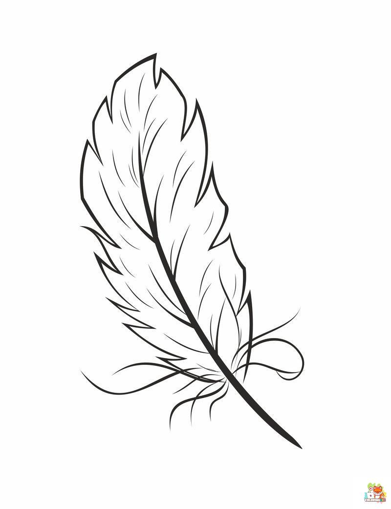 feather coloring pages 1