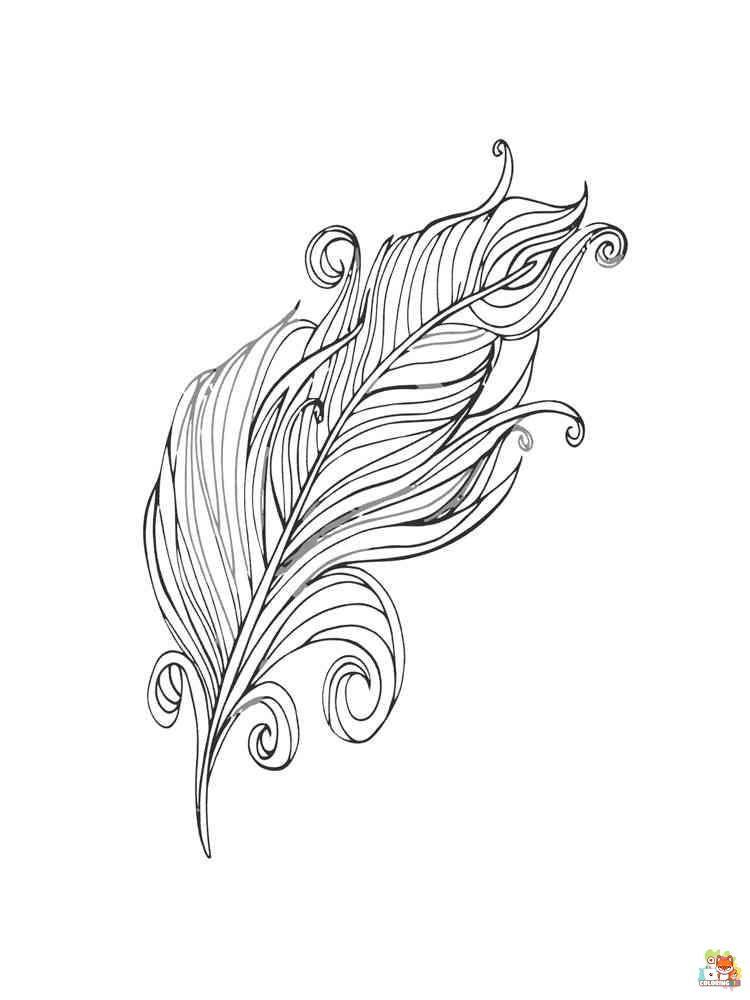 feather coloring pages to print