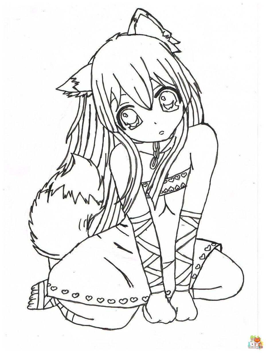 female anime coloring pages 1