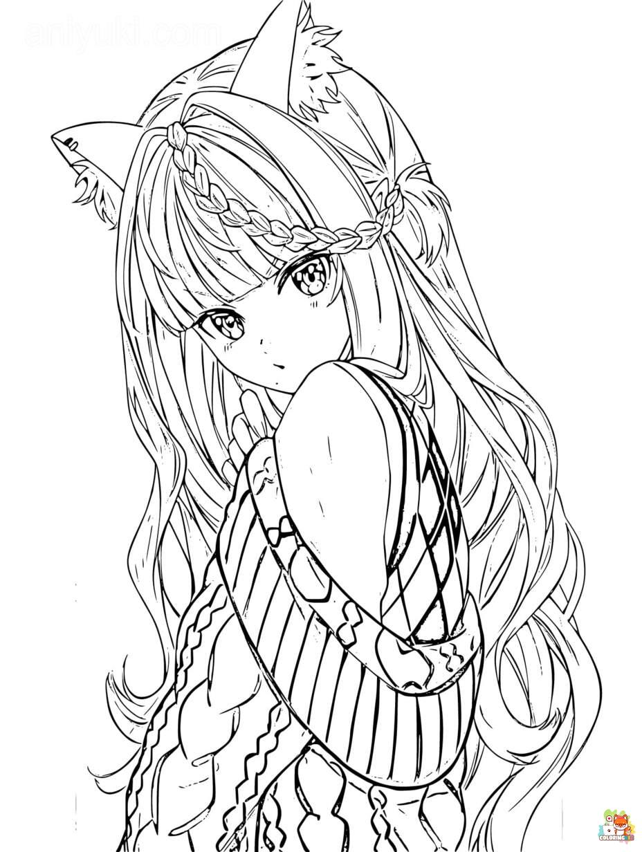 female anime coloring pages 3