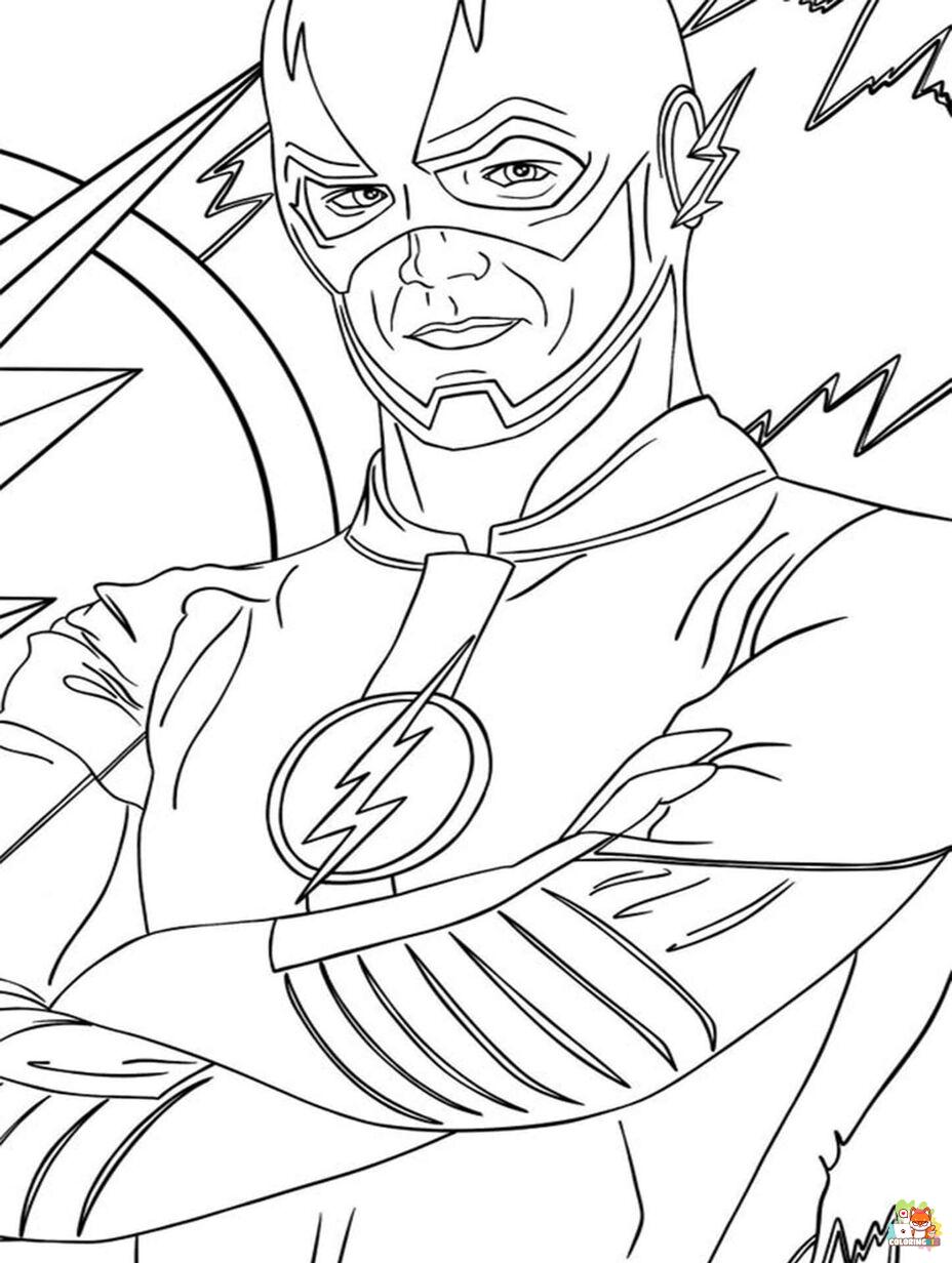 flash coloring pages 1