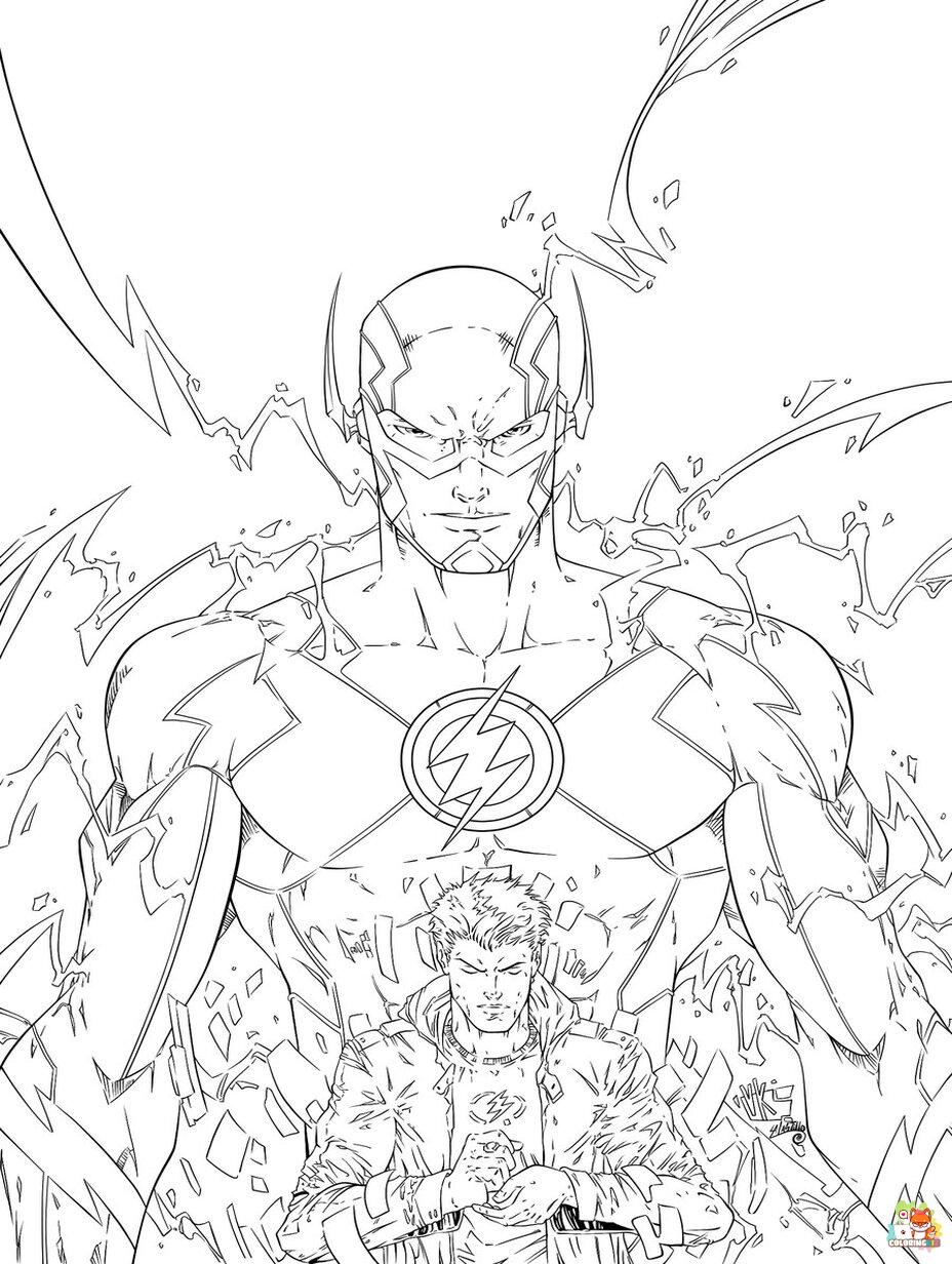 flash coloring pages free