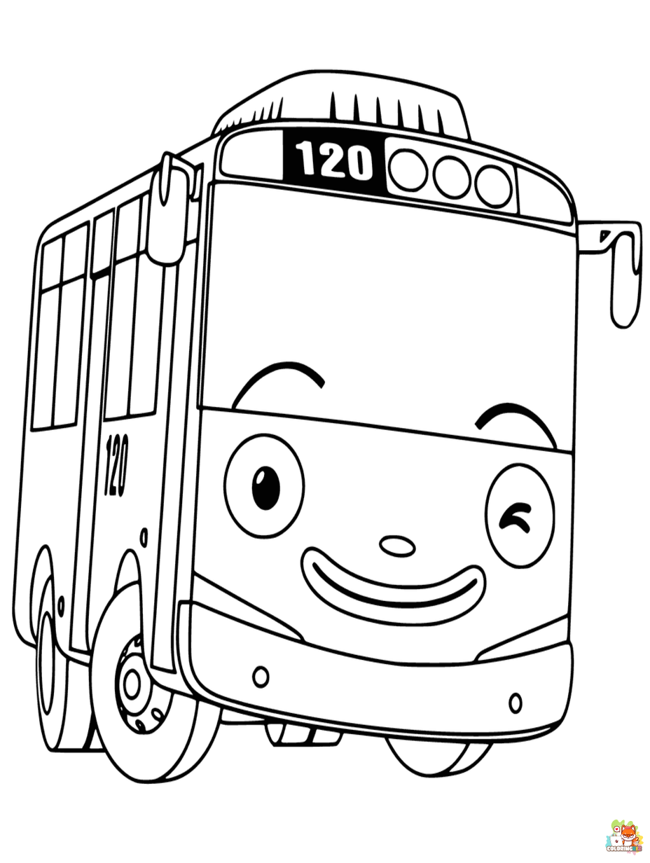 frank tayo the little bus coloring pages free