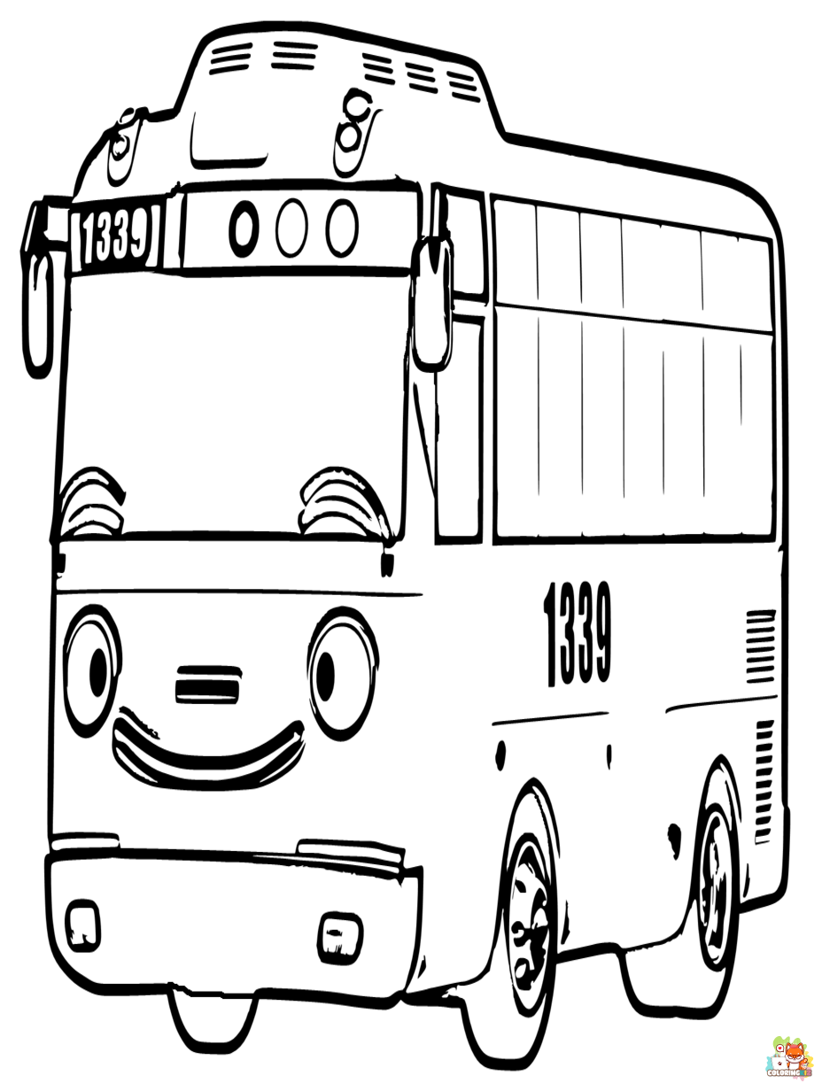 frank tayo the little bus coloring pages printable free
