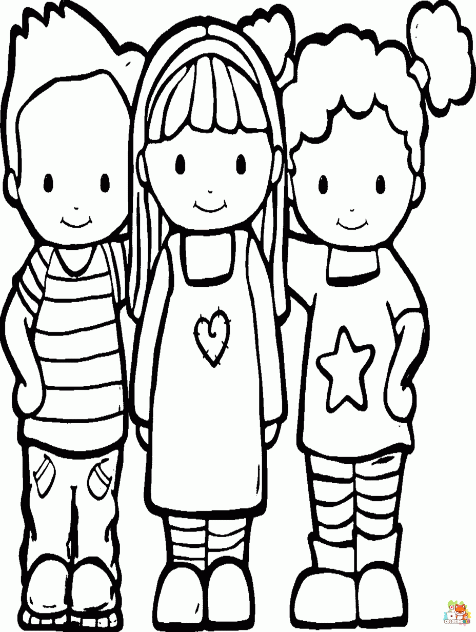 friends coloring pages to print 1