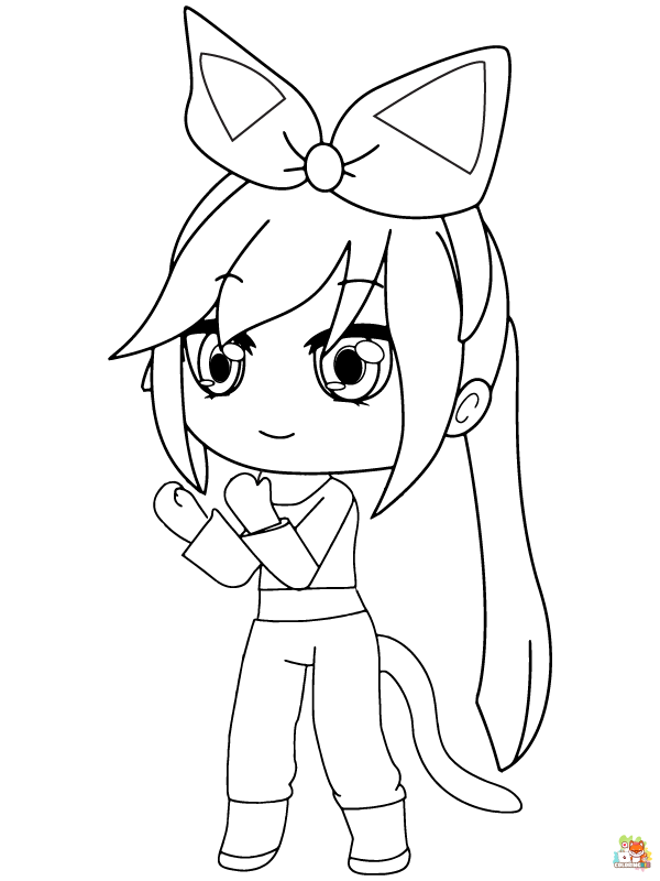 gacha club coloring pages 3
