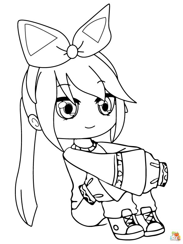 gacha club coloring pages free