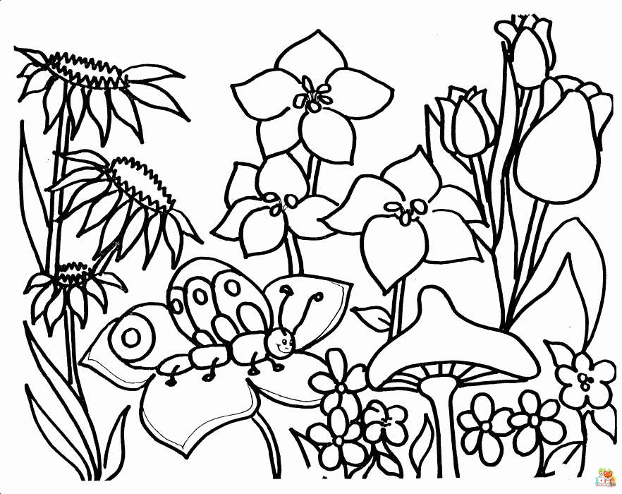 garden coloring pages printable free