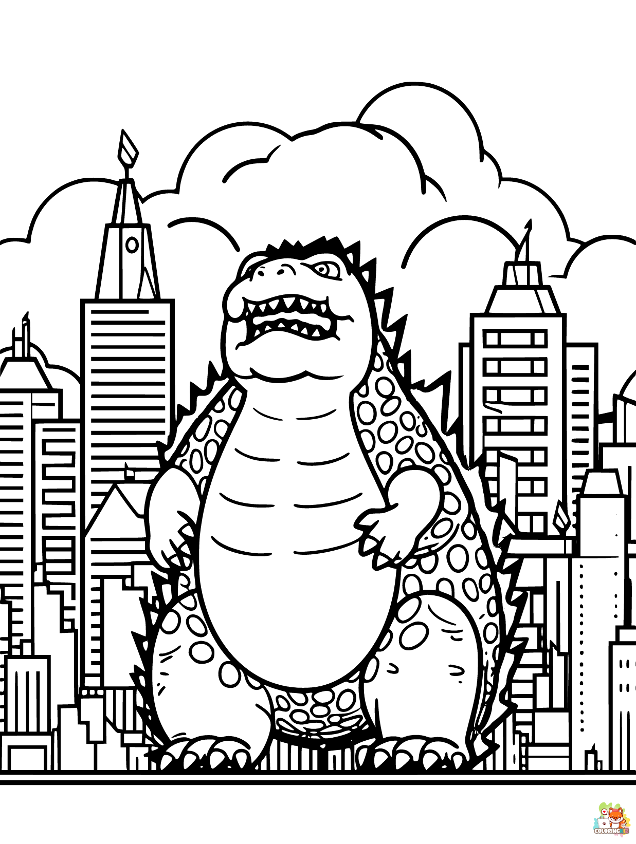 godzilla coloring pages to print