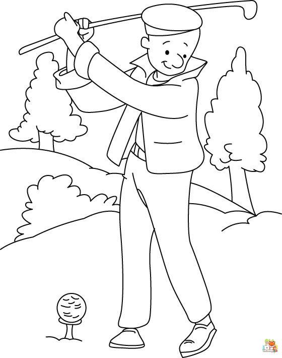 golf coloring pages free