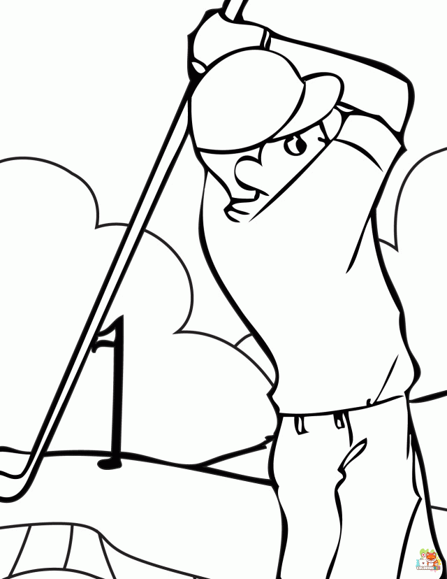 golf coloring pages printable free
