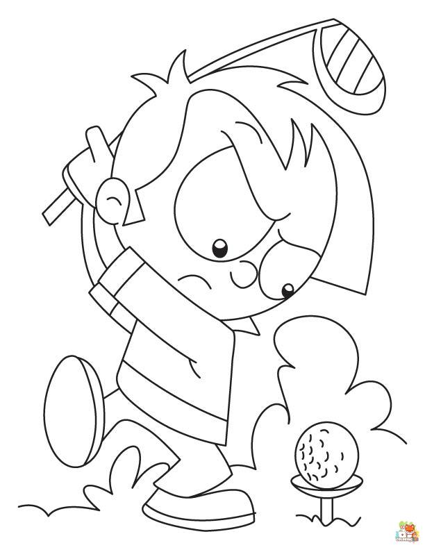 golf coloring pages printable